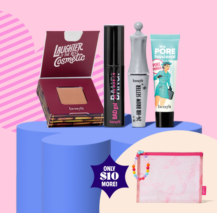 Get deluxe samples of 24-HR Brow Setter, BADgal BANG!, Hoola & The POREfessional with a purchase of $85+! Plus, score a FREE makeup bag when you spend $10 more.* -Code: BEAUTYBAG